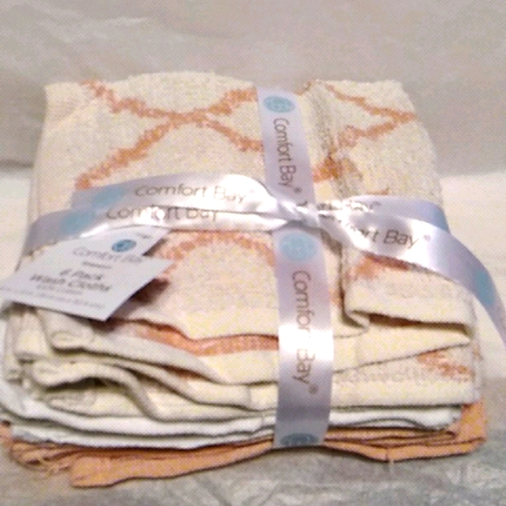 Nwt Comfirt Bay 6 pack Wash Clothes